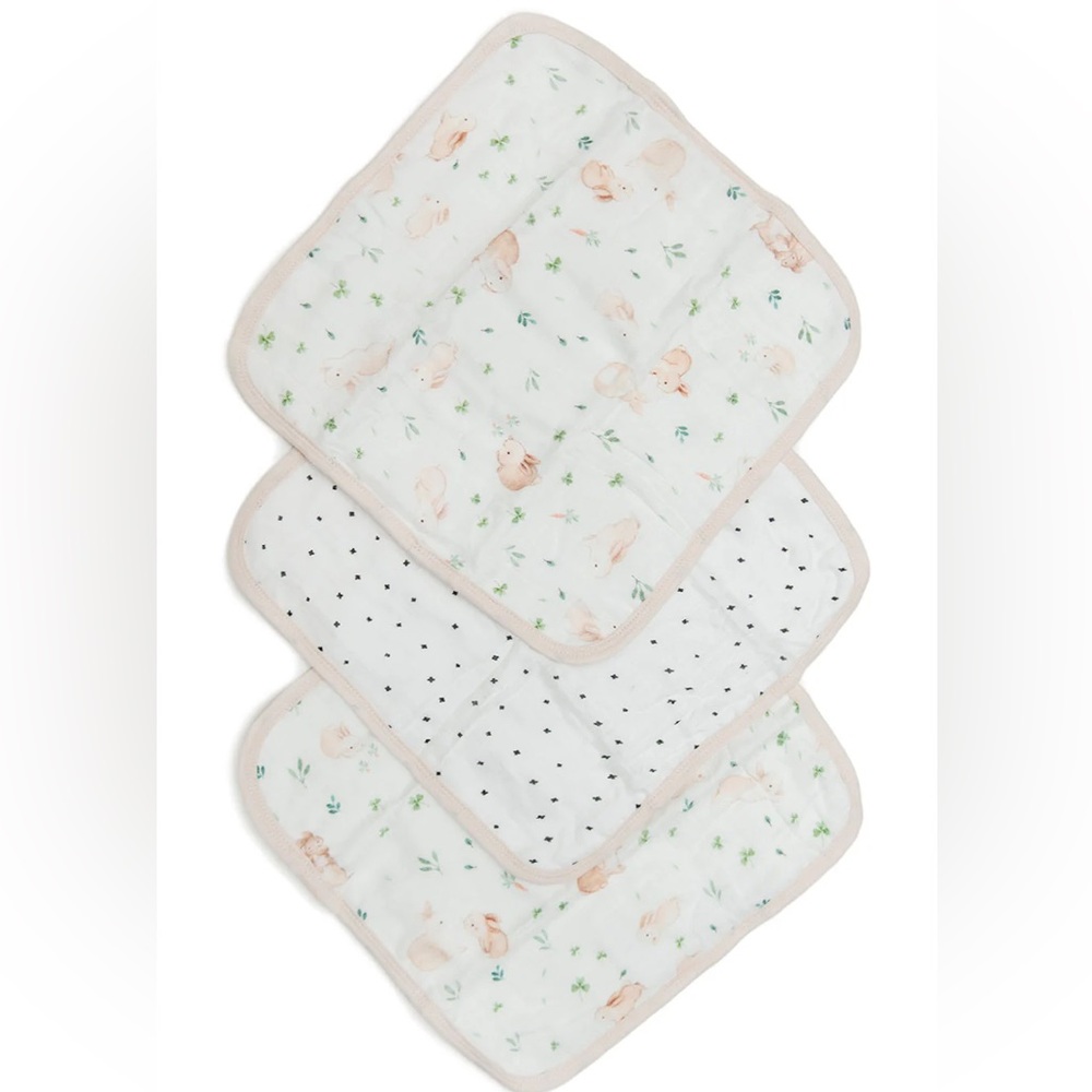 BRAND NEW & SEALED - Loulou Lollipop Washcloth Set in Bunny Meadow